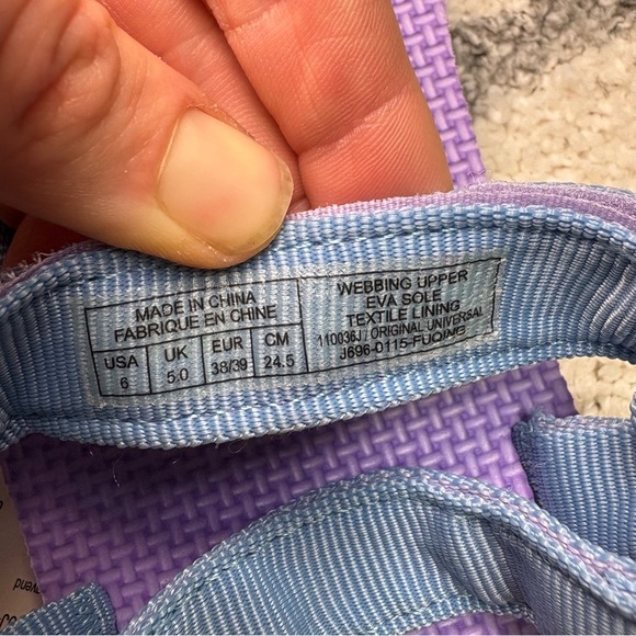 NWT Teva Original Universal Junior Sandals Purple Blue Youth Size 6 Eva Sole - Picture 6 of 9